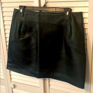 Black Leather Mini Skirt